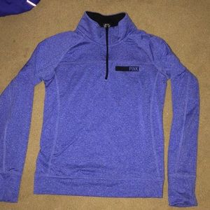 New pink half zipper sweatshirt